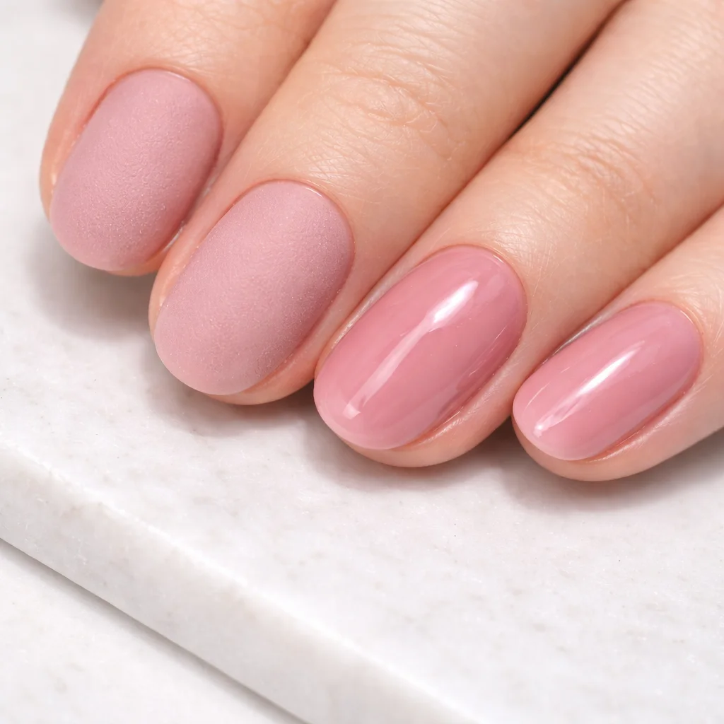Multi-Finish Matte and Gloss Manicures