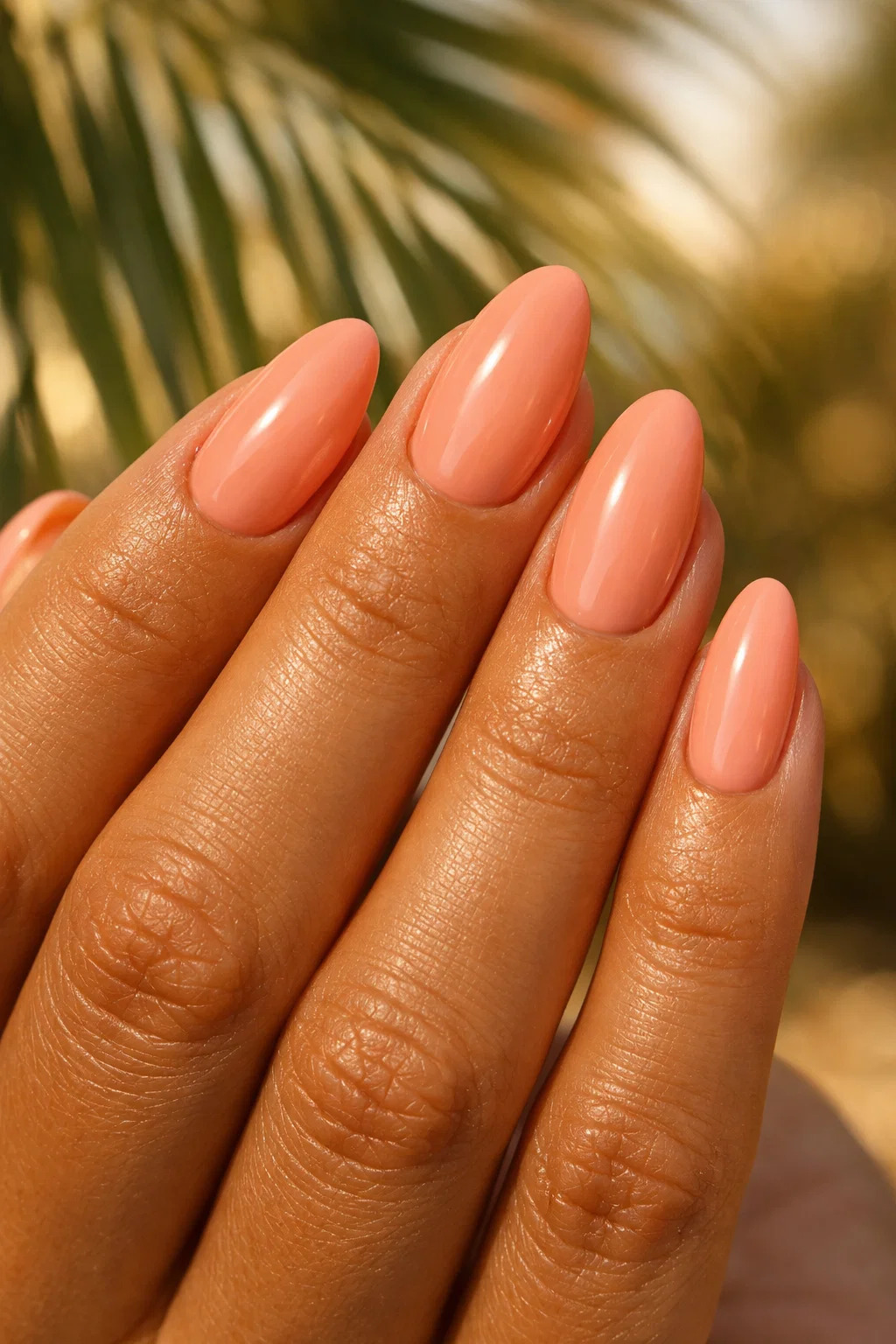 spring break nail trends Peach and Coral Nails
