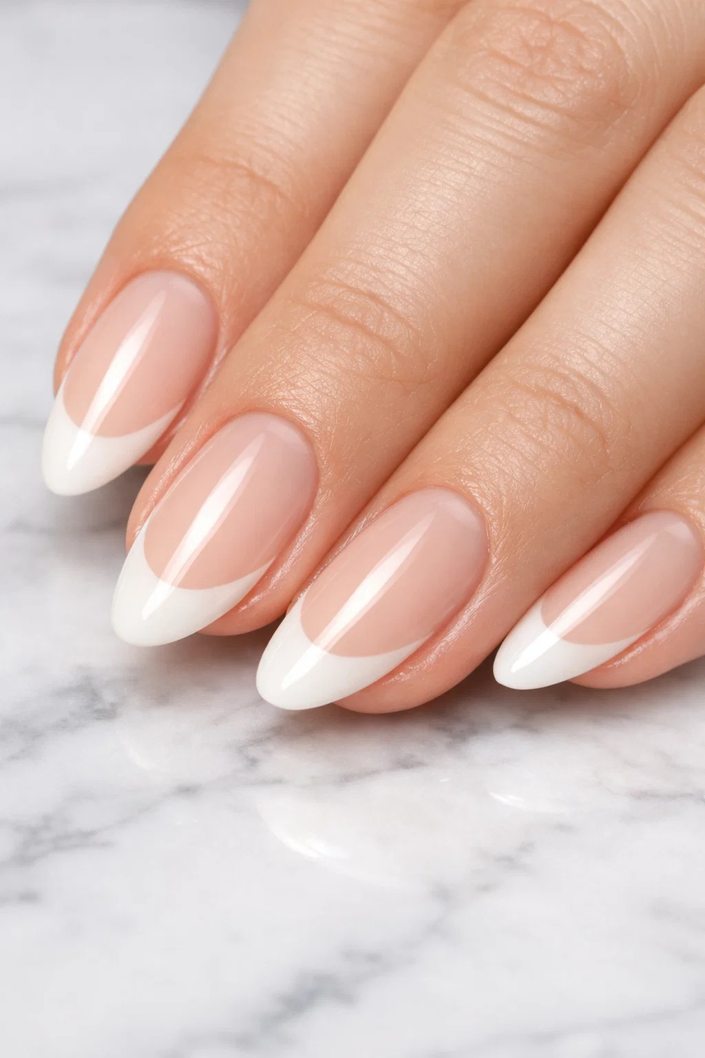 spring break nail trends Milky White French Tips
